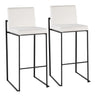 Fuji - High Back Barstool - Black Steel Legs