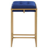 Nadia - Upholstered Backless Counter Stool (Set of 2) - Blue