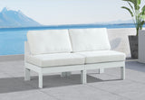 Nizuc - Outdoor Patio Modular Sofa - White - Fabric