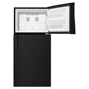 30" Wide Top Freezer Refrigerator - 19 Cubic Feet - Black - 65,9" Height