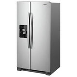 36" Wide Side-By-Side Refrigerator - 25 Cubic Feet - Monochromatic Stainless Steel