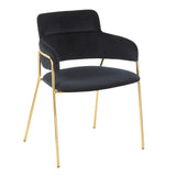 Napoli - Chair - Gold Metal And Black Velvet (Set of 2)