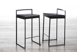 Fuji - Stackable Barstool - Black Metal