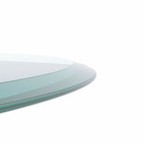 30" Round Tempered Glass Table Top Clear Glass 2 / 5" Thick Beveled Polished Edge - Transparent