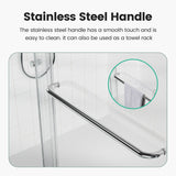 56" -60" W*70" H Semi-Frameless Double Sliding Shower Door, Bypass Shower Door, 1 / 4" (6Mm) Thick SGCC Tempered Glass Door - Chrome