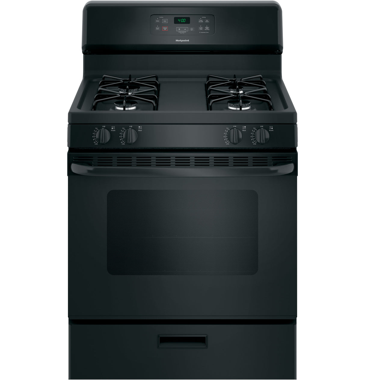 Hotpoint(R) 30" Free-Standing Standard Clean Gas Range - (RGBS400DMBB)