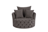 Zunyas - Velvet Accent Chair With Swivel