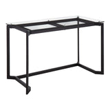 Masters - Modern Office Desk - Black / Clear