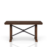 Casual Counter Height Double Pedestal Dining Table - Brown