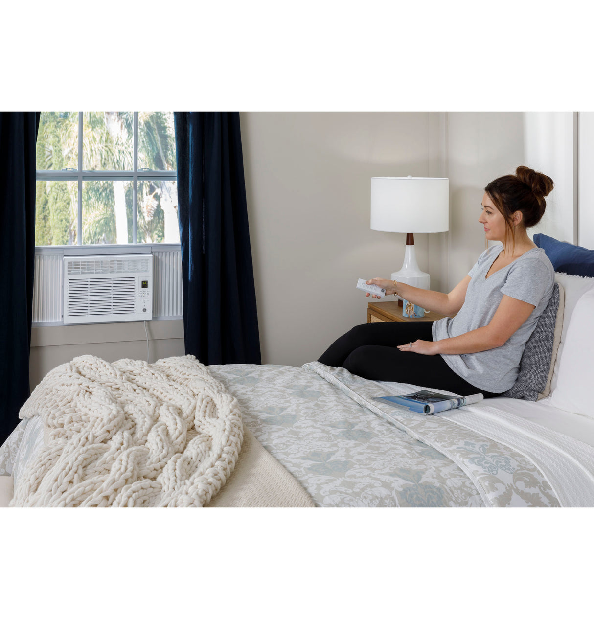 GE(R) 5,000 BTU Electronic Window Air Conditioner for Small Rooms up to 150 sq ft. - (AHNE05BC)