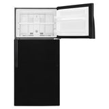 28" Wide Top Freezer Refrigerator - 14 Cubic Feet - Black - Metal