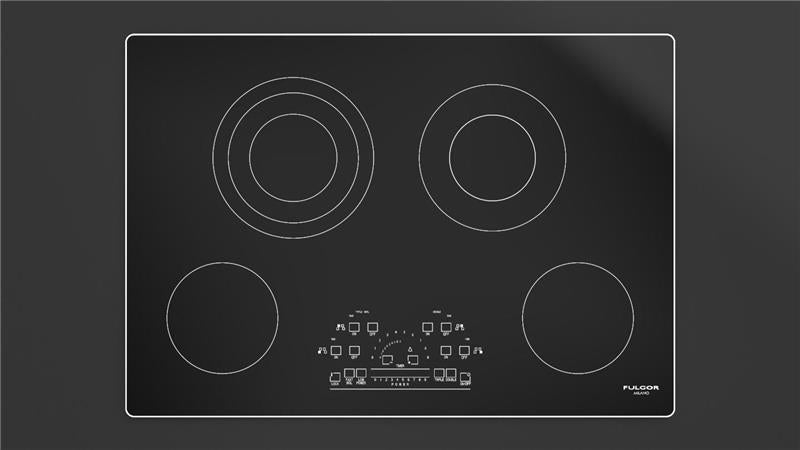 30" RADIANT COOKTOP WITH BRUSHED ALUMINUM TRIM - (F6RT30S2)