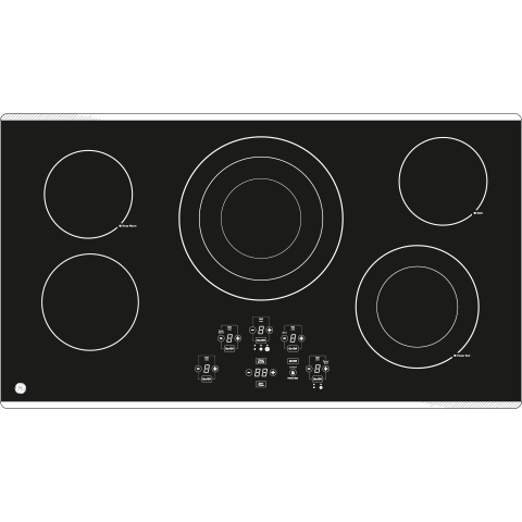 GE(R) 36" Built-In Touch Control Electric Cooktop - (JP5036SJSS)