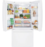 GE(R) ENERGY STAR(R) 24.7 Cu. Ft. French-Door Refrigerator - (GNE25JGKWW)