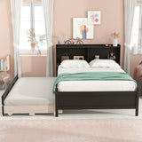 Bed With Bookcase, Twin Trundle, Drawers