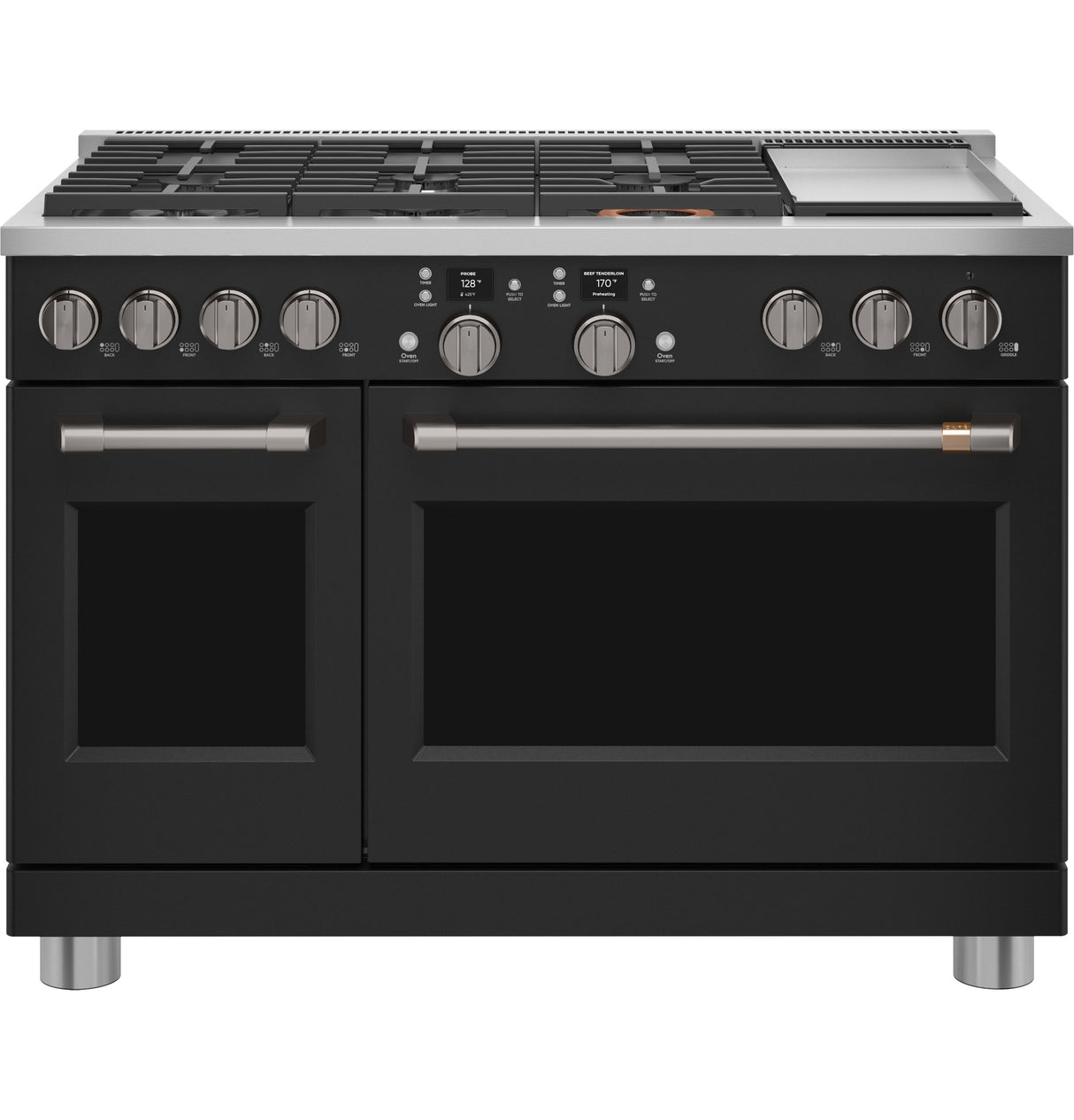 Caf(eback)(TM) 48" Smart Dual-Fuel Commercial-Style Range with 6 Burners and Griddle (Natural Gas) - (C2Y486P3TD1)