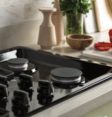 GE(R) 36" Built-In Gas Cooktop with Dishwasher-Safe Grates - (JGP3036DLBB)