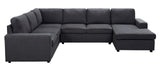 Dakota - Linen 6 Seat Reversible Modular Sectional Sofa Chaise