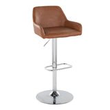 Daniella - Adjustable Barstool (Set of 2) - Chrome Base