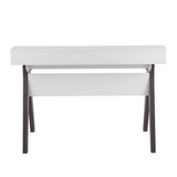 Wishbone - Contemporary Desk - Gray / White