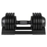 52Lbs Adjustable Dumbbell Steel And Plastic - Black