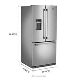 30" Wide French Door Refrigerator With Exterior Water Dispenser- 20 Cubic Feet