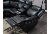 Jupiter - Leather Sectional - Black