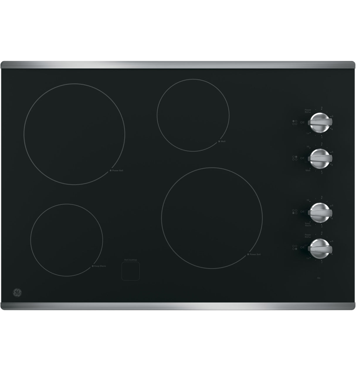 GE(R) 30" Built-In Knob Control Electric Cooktop - (JP3030SJSS)