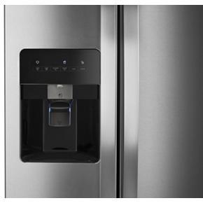 36" Wide Side-By-Side Refrigerator - 24 Cubic Feet - Monochromatic Stainless Steel