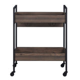 Jerrick - Kitchen Island - Walnut & Black Finish