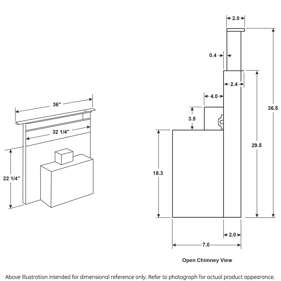 Universal 36" Telescopic Downdraft System - (UVD6361SPSS)