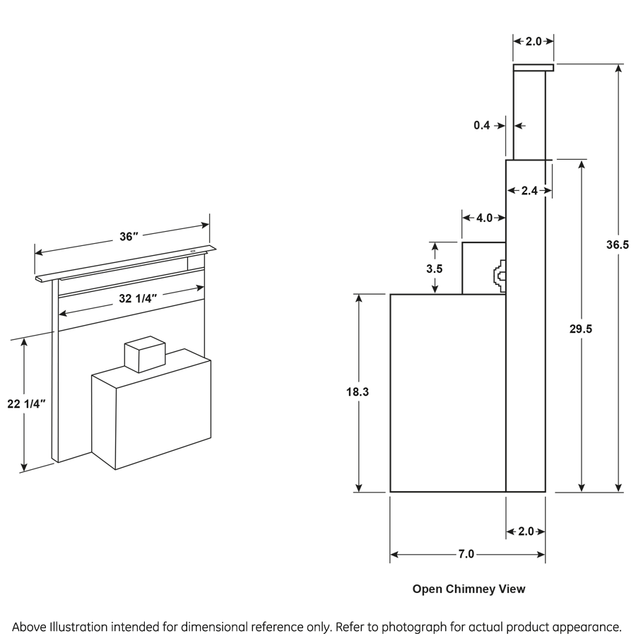 Universal 36" Telescopic Downdraft System - (UVD6361DPBB)