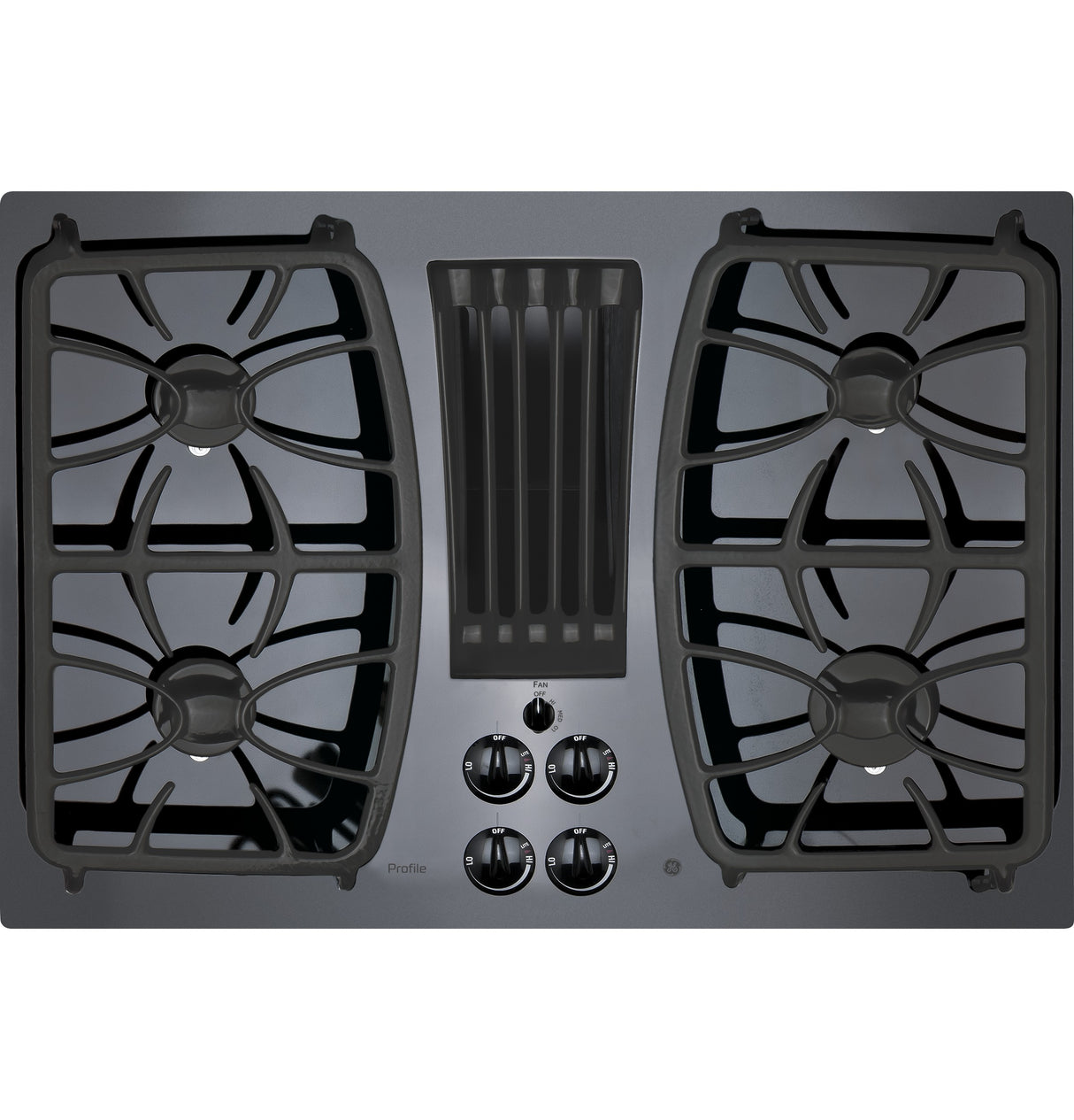 GE Profile(TM) 30" Built-In Gas Downdraft Cooktop - (PGP9830DRBB)