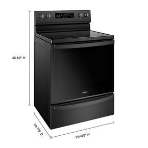 64 Cubic Feet Freestanding Electric Range With Frozen Bake Technology - Black