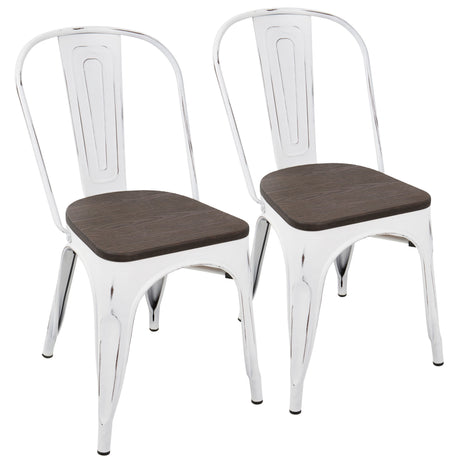 Oregon - IndustrialFarmhouse Stackable Dining Chair (Set of 2)