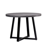 Rustic Distressed Solid Wood Round Dining Table