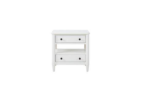 Open Nightstand With 2 Drawers