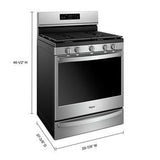 5.8 Cubic Feet Freestanding Gas Range With Frozen Bake Technology - Fingerprint Resistant Stainless Steel