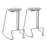 Finn - Counter Stool - Grey Steel Base (Set of 2)