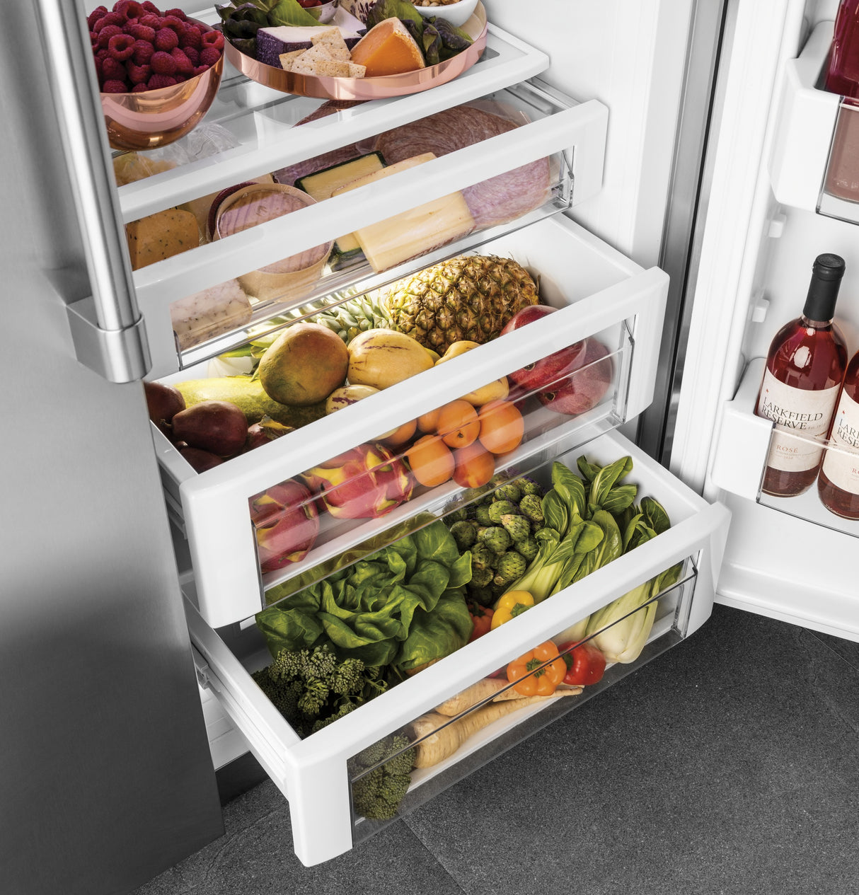 Caf(eback)(TM) 42" Smart Built-In Side-by-Side Refrigerator with Dispenser - (CSB42YP2NS1)