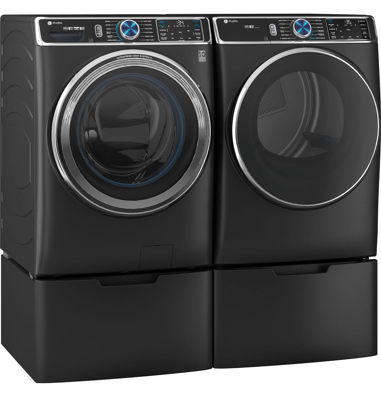 GE Profile(TM) ENERGY STAR(R) 7.8 cu. ft. Capacity Smart Front Load Electric Dryer with Steam and Sanitize Cycle - (PFD95ESPTDS)