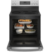 GE Profile(TM) 30" Smart Free-Standing Electric Convection Fingerprint Resistant Range with No Preheat Air Fry - (PB935YPFS)