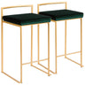 Fuji - Counter Stool With Cushion - Gold Legs