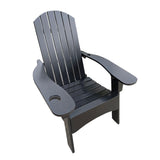 Outdoor Or Indoor Wood Adirondack Chair With An Hole To Hold Umbrella, On The Arm