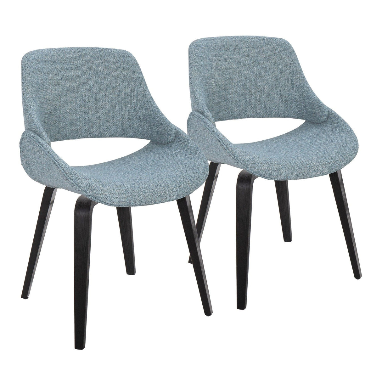 Fabrico - Chair (Set of 2) - Black Wood Legs