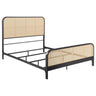 Lanewood - Polyethylene PE Rattan Upholstered Metal Bed