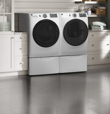 GE(R) ENERGY STAR(R) 7.8 cu. ft. Capacity Smart Front Load Electric Dryer with Sanitize Cycle - (GFD55ESSNWW)