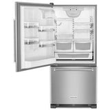 19 Cubic Feet 30" Width Full Depth Non Dispense Bottom Mount Refrigerator - Pearl Silver