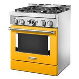 KitchenAid 30'' Smart Commercial-Style Gas Range With 4 Burners - Yellow Pepper