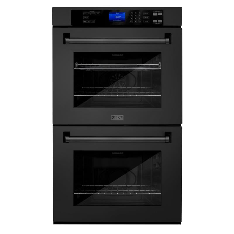 ZLINE 30 in. Professional Double Wall Oven with Self Clean (AWD-30) [Color: Black Stainless Steel] - (AWD30BS)